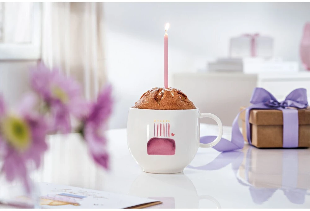 Villeroy & Boch With Love Happy Birthday praustuvas, 290 ml, baltas