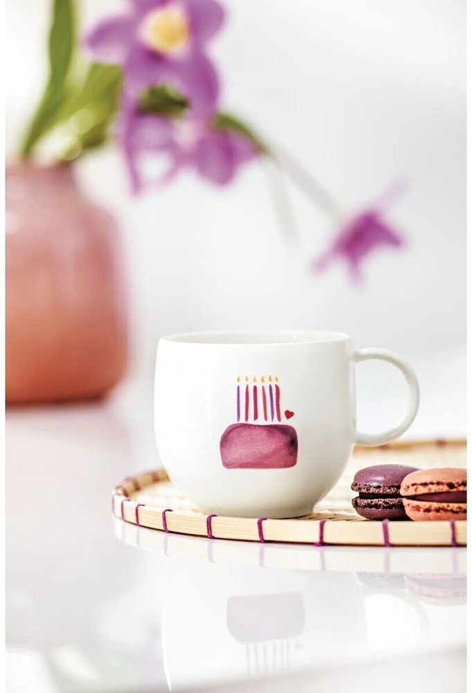 Villeroy & Boch With Love Happy Birthday praustuvas, 290 ml, baltas