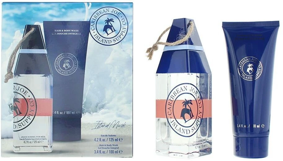 Set Caribbean Joe: Island Supply Musk Eau De Toilette For Men, 125 ml + Island Supply Musk Dušo želė & Šampūnas 2-In-1, 100 ml