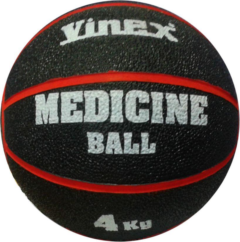 Medicinis kamuolys SMJ, 4kg, juodas-raudonas