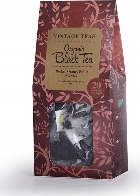 Vintage Teas ekologiška juodoji arbata pakuotėje