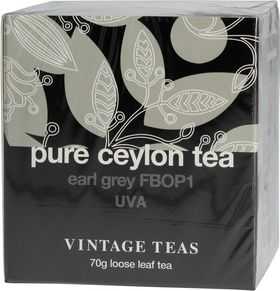 Vintage Teas Vintage Teas Grynas Ceilonas Arbata Juoda arbata Erl Pilka FBOP1 70g