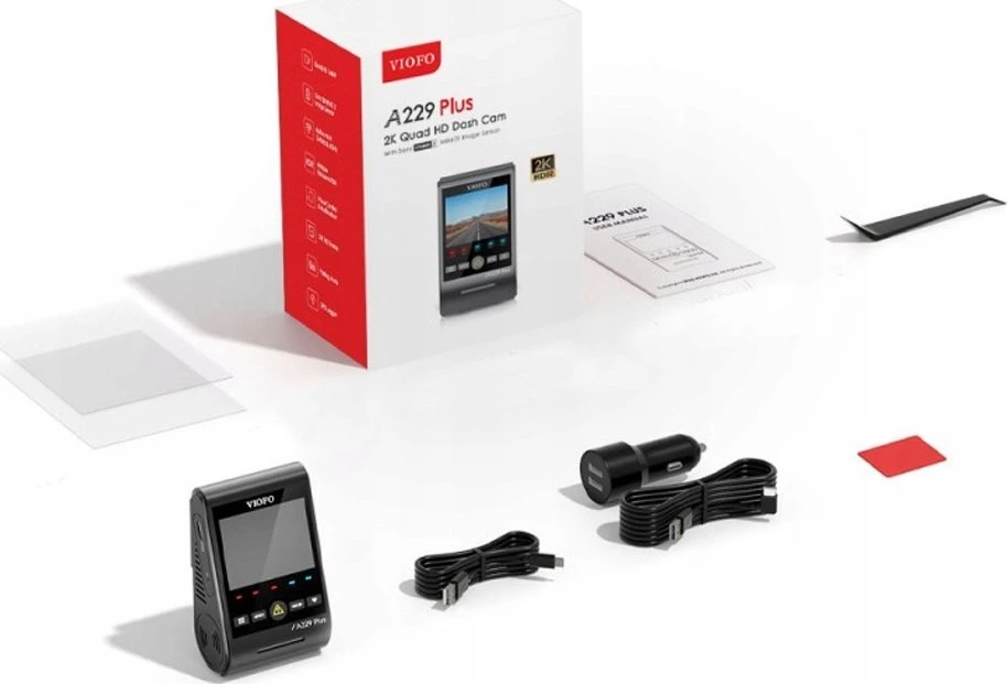 Vaizdo Registratorius - VIOFO A229 Pro 2CH-G GPS 4K Dviejų kamerų Juodas