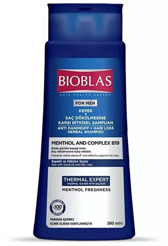 Viorica BIOBLAS Thermal Expert Vyrams Šampūnas nuo plaukų slinkimo 360 ml