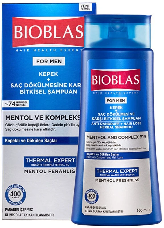 Viorica BIOBLAS Thermal Expert Vyrams Šampūnas nuo plaukų slinkimo 360 ml
