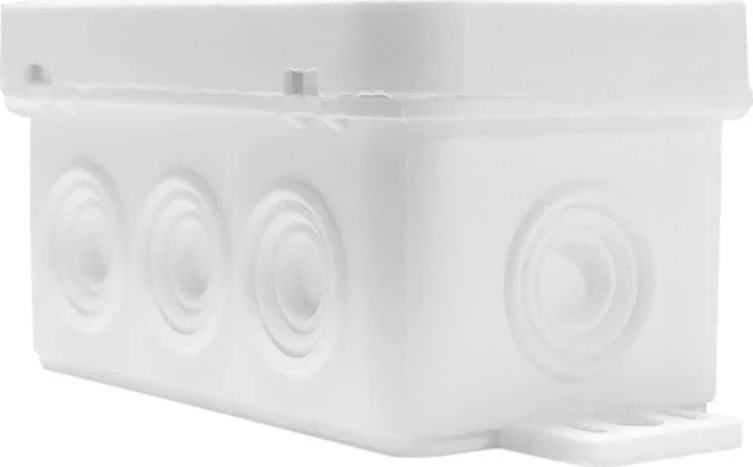 Tuščia ant paviršiaus montuojama dėžutė su 8 įvadais VIPLAST V8 click Baltas IP54 80x45x41mm 038-01
