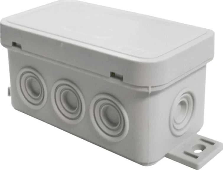 Tuščia ant paviršiaus montuojama dėžutė su 8 įvadais VIPLAST V8 click Pilkas IP54 80x45x41mm 038-03