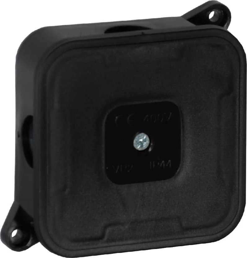 Tuščia ant paviršiaus montuojama dėžutė su 4 įvadais VIPLAST VP-2 Juodas IP44 85x85x35mm 027-05