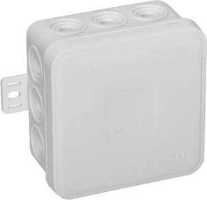 Tuščia ant paviršiaus montuojama dėžutė su 12 įvadų VIPLAST V5 click Baltas IP54 75x75x41mm 035-01
