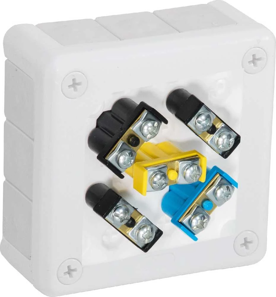 Ant paviršiaus montuojama dėžutė su gnybtais, 12 įvadų VIPLAST VP-41 Baltas IP55 98x98x42mm 041-51