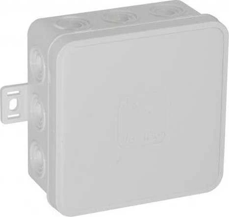 Tuščia ant paviršiaus montuojama dėžutė su 12 įvadų VIPLAST V6 click Baltas IP54 85x85x41mm 036-01