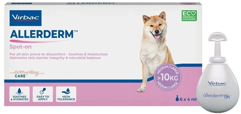 VIRBAC Allerderm Spot On - product for dogs - 6x4ml