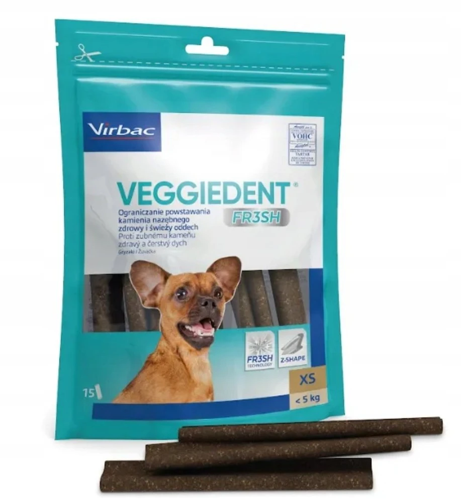 VIBRAC Veggiedent Fresh – skanėstas šuniui – XS – 114 g