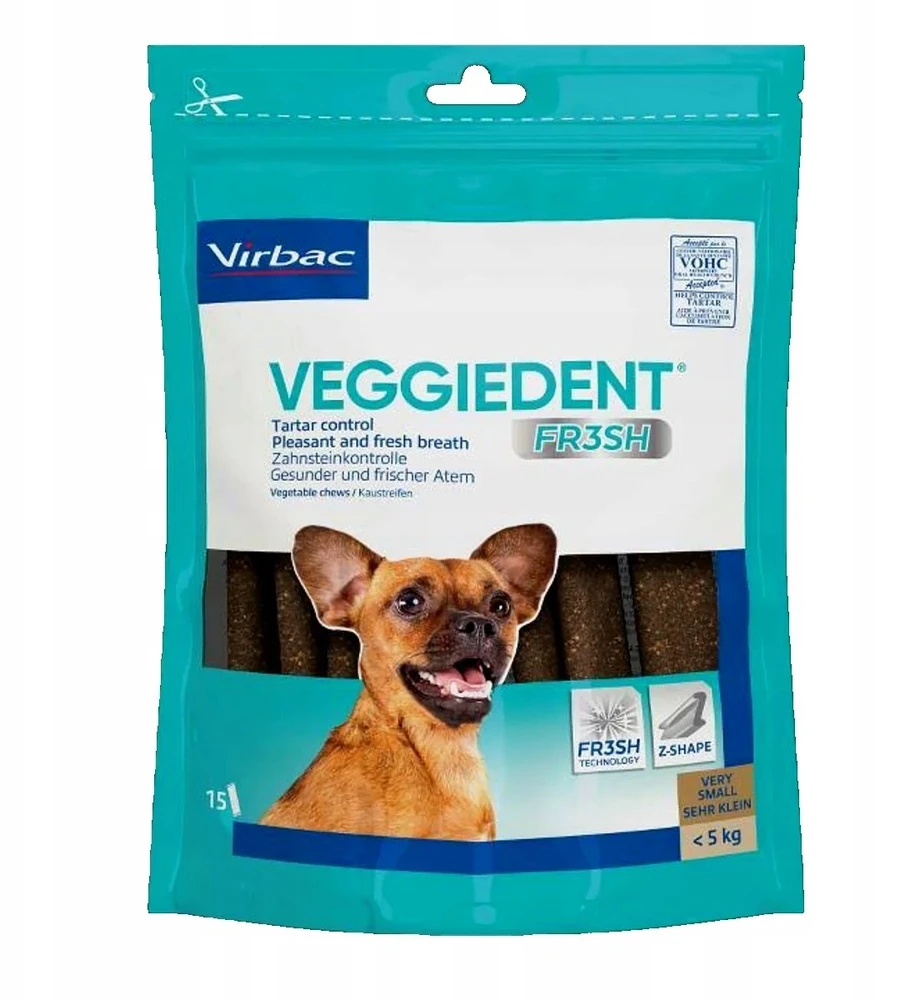 VIBRAC Veggiedent Fresh – skanėstas šuniui – XS – 114 g