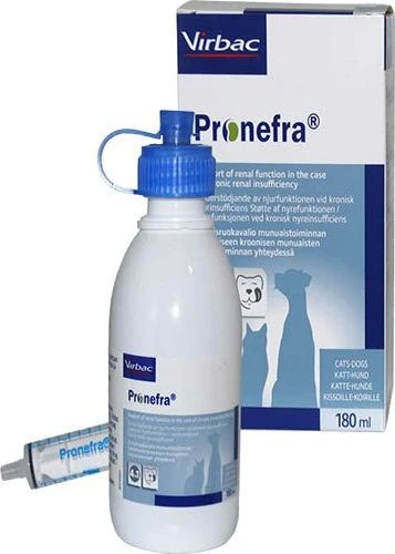 VIRBAC Pronefra papildai inkstų veiklai šunims ir katėms, 180 ml