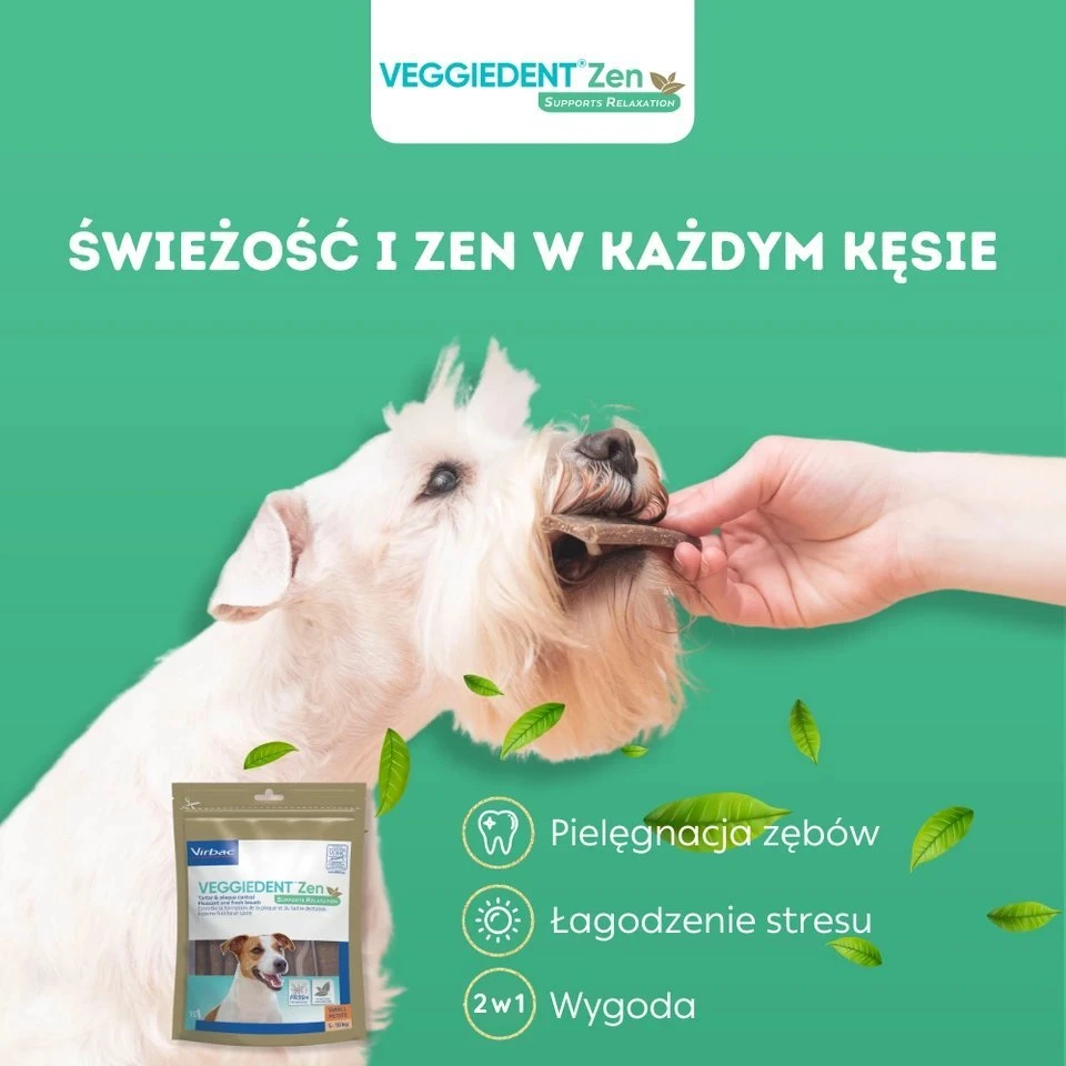 Gyvūnų maistas - VIRBAC Veggiedent Zen XS Dantų kramtukas Be vištienos Be glitimo