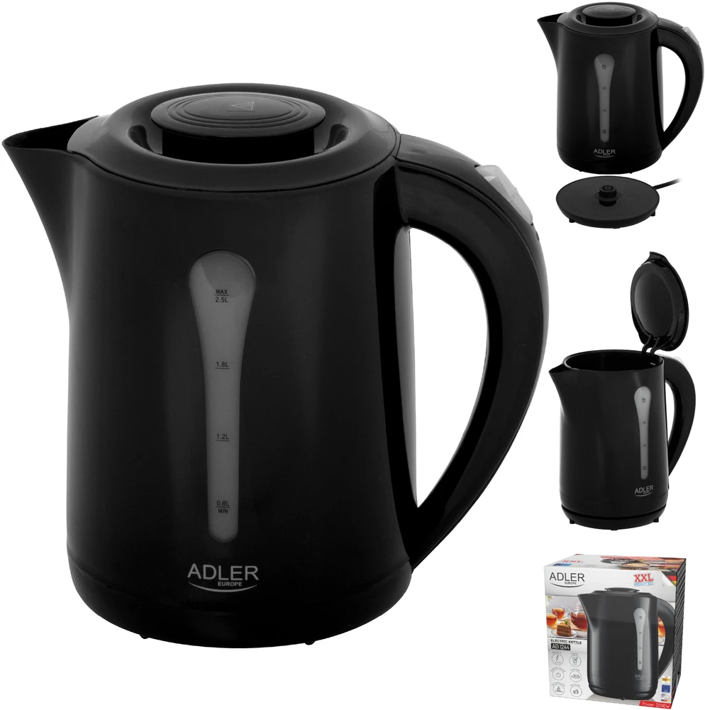 Adler | Virdulys | AD 1244 | Electric | 1850 W | 2.5 L | Plastic | 360° rotational base | Juodas