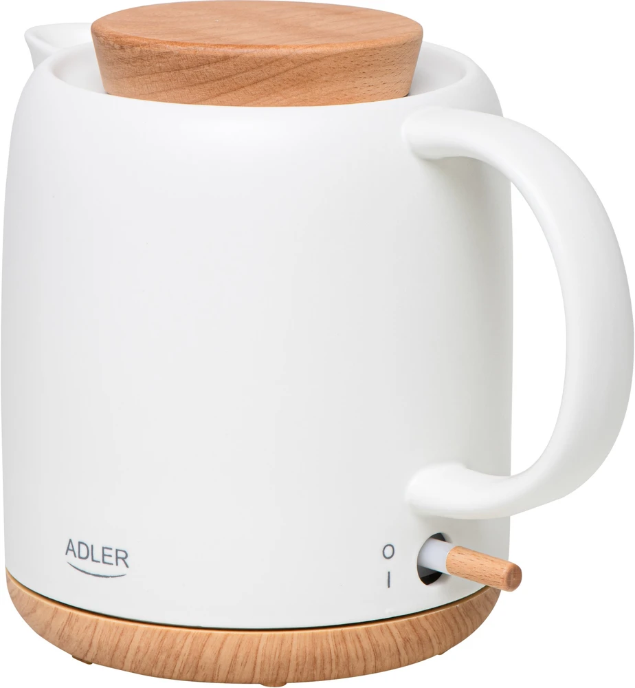 Adler Electric Virdulys | 1304 m. AD | Elektrinis | 1200 W | 1 L | Keramika | 360° sukamasis pagrindas | Baltas