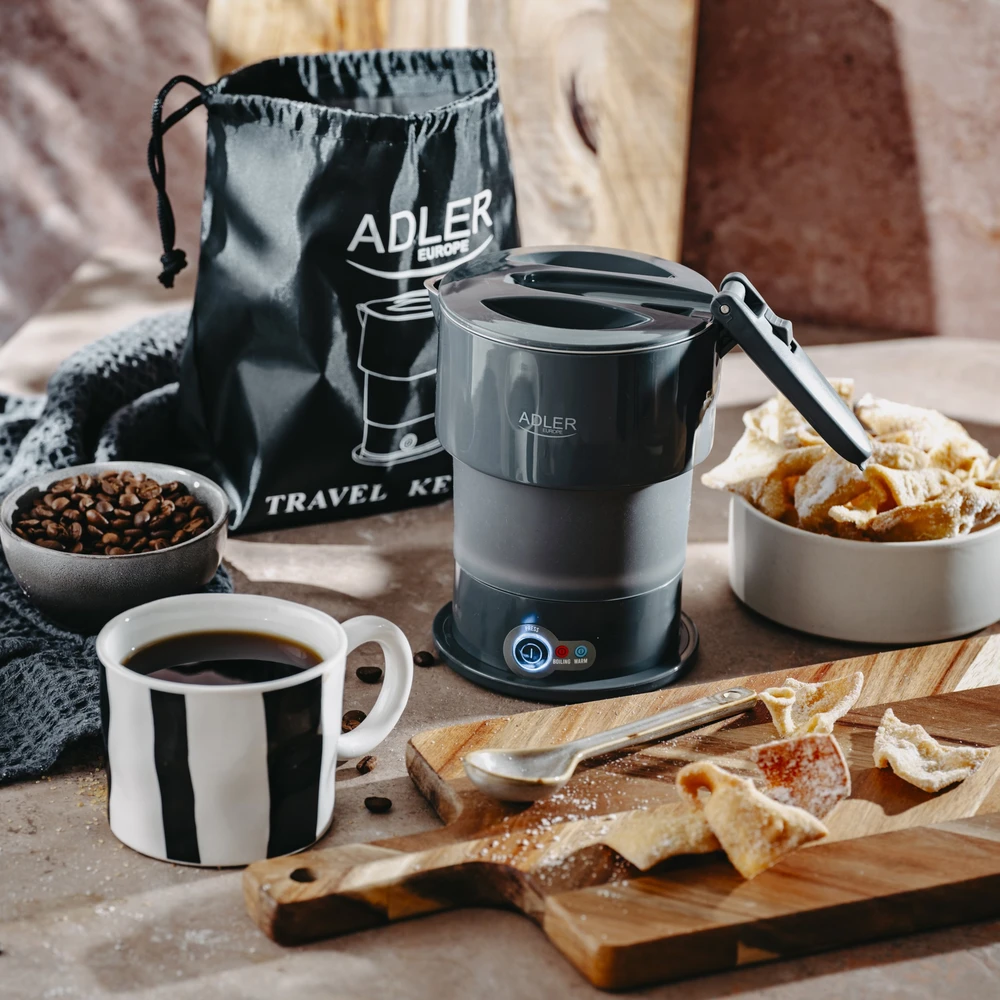 Adler Silicon Travel Virdulys | AD 1377 | Travel Virdulys | 600 W | 0.6 L | Silicon | Pilkas
