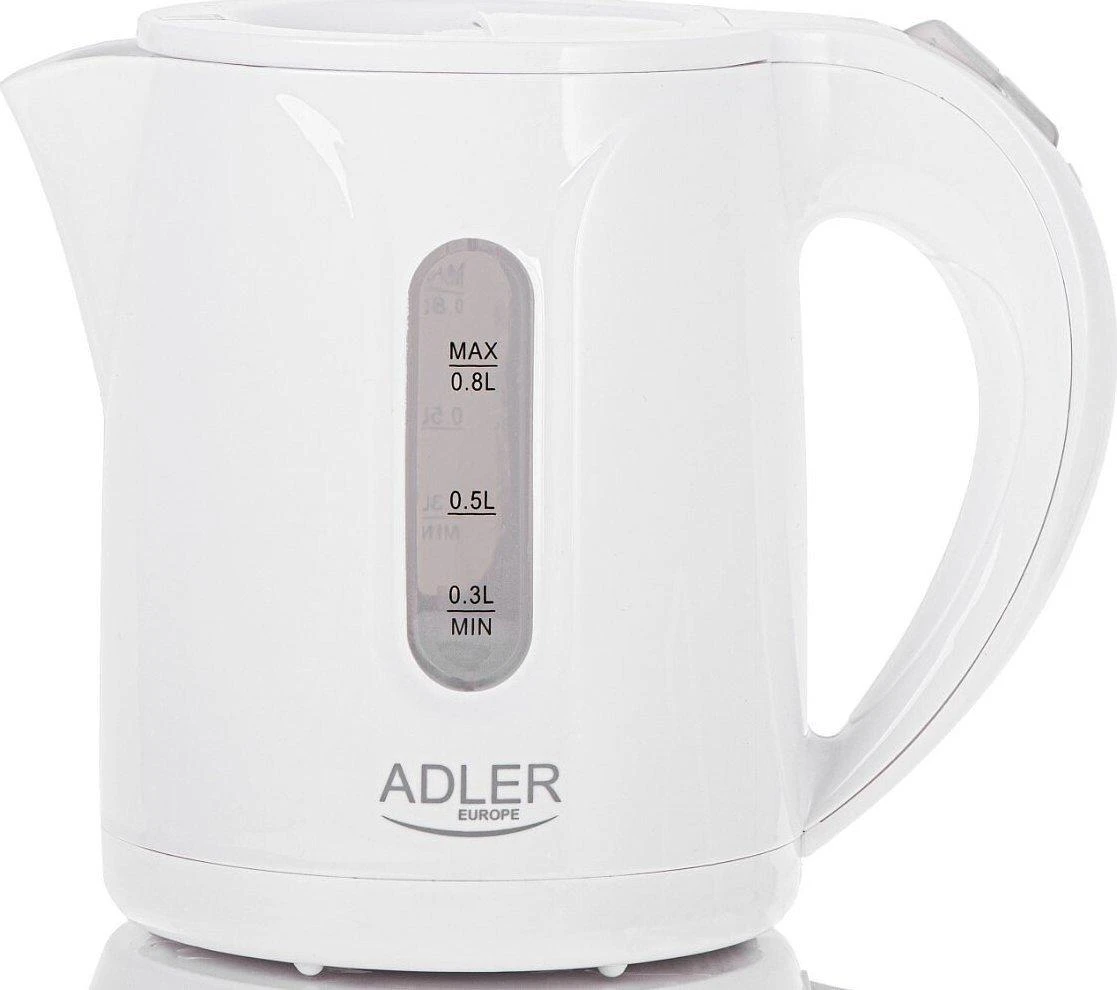 Adler | Virdulys | AD 1371w | Electric | 850 W | 0.8 L | Nerūdijantis plienas/Polypropylene | 360° rotational base | Baltas