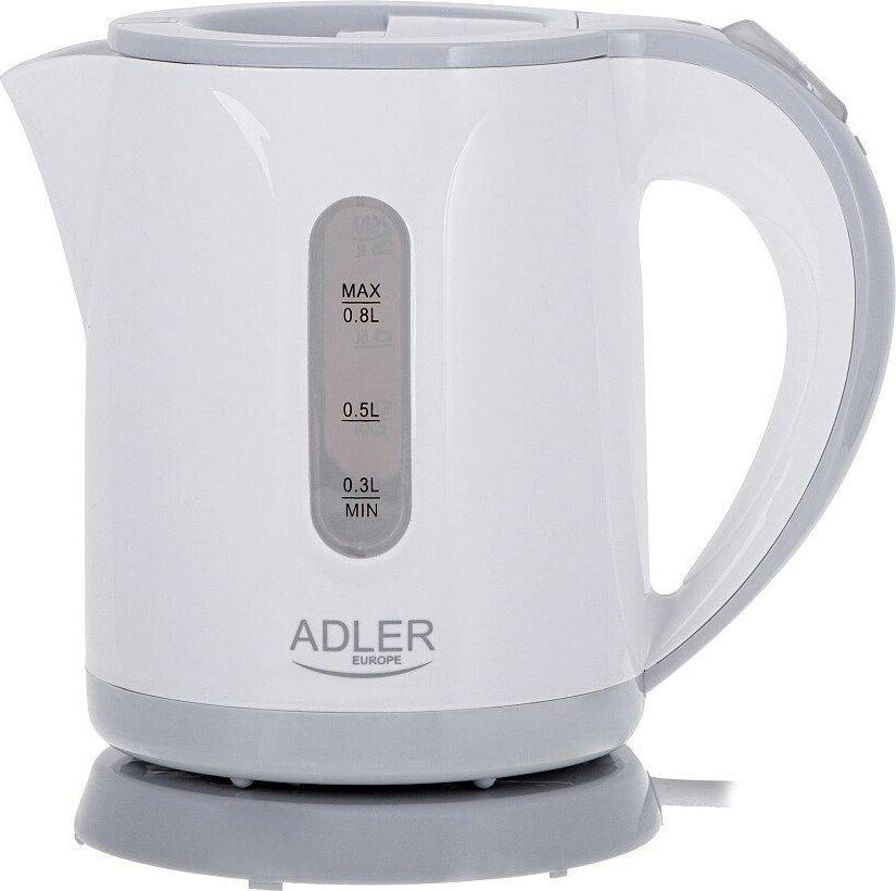 Adler | Virdulys | AD 1371g | Electric | 850 W | 0.8 L | Nerūdijantis plienas/Polypropylene | 360° rotational base | Baltas/Pilkas