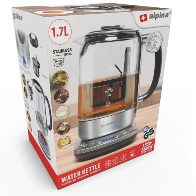 Virdulys Alpina ALPINA Virdulys su zaparzaczem do herbaty 1,7l 2200W