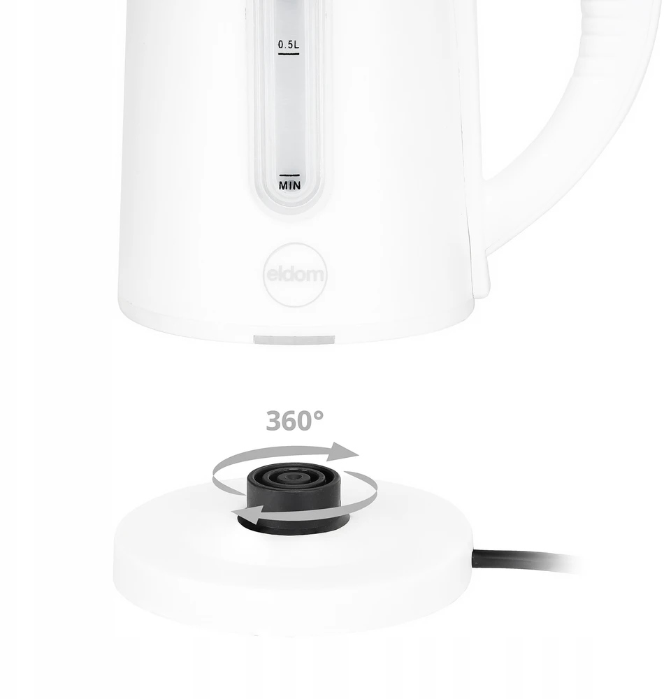 ELDOM C185 B TRIPO CORDLESS KETTLE 0.8 L 1000 W Baltas
