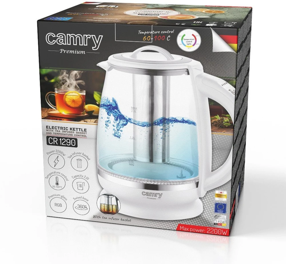 Adler CAMRY CR 1290w electric virdulys, baltas