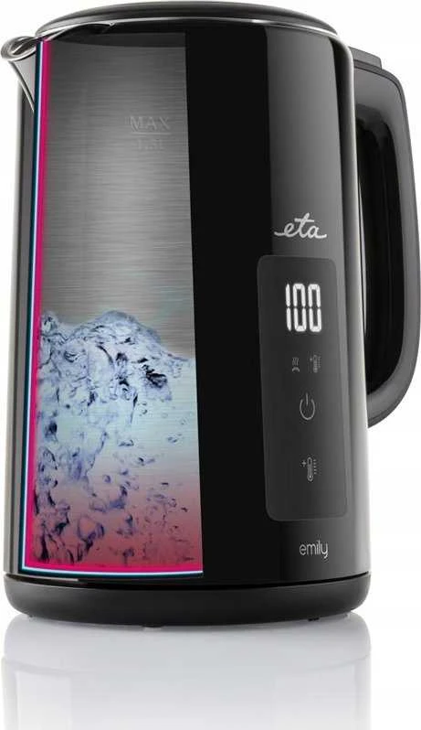 ETA Virdulys | Emily ETA459590000 | Electric | 2200 W | 1.5 L | Nerūdijantis plienas | 360° rotational base | Juodas