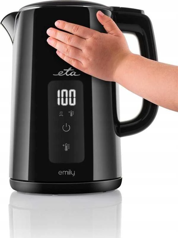 ETA Virdulys | Emily ETA459590000 | Electric | 2200 W | 1.5 L | Nerūdijantis plienas | 360° rotational base | Juodas