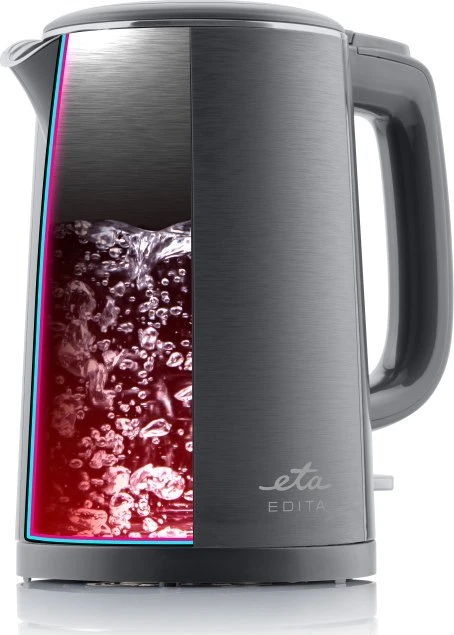 ETA Virdulys | ETA859590020 EDITA | Electric | 2200 W | 1.5 L | Nerūdijantis plienas | 360° rotational base | Pilkas