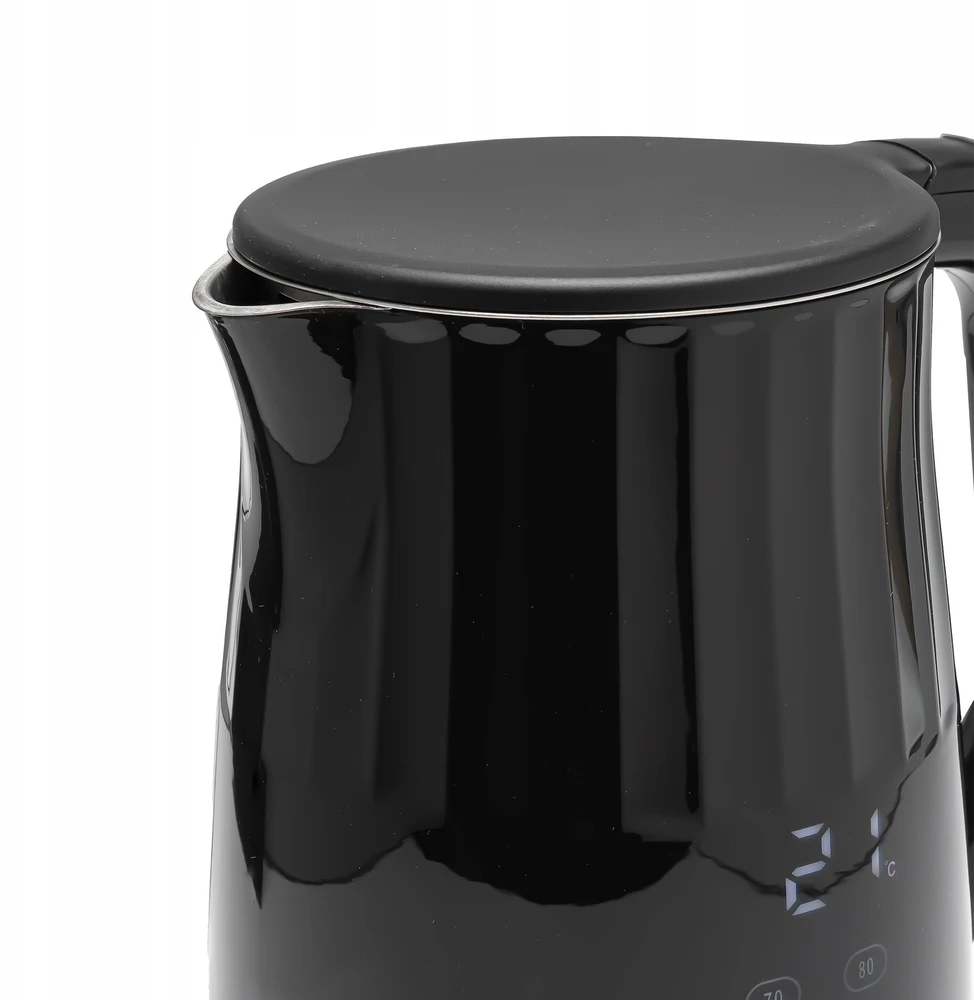 Virdulys Maestro mPTech Sp. su o.o. Huslog griovelių viryklė su jutikliniu skydeliu, juoda, 1,7 l, 2200 W