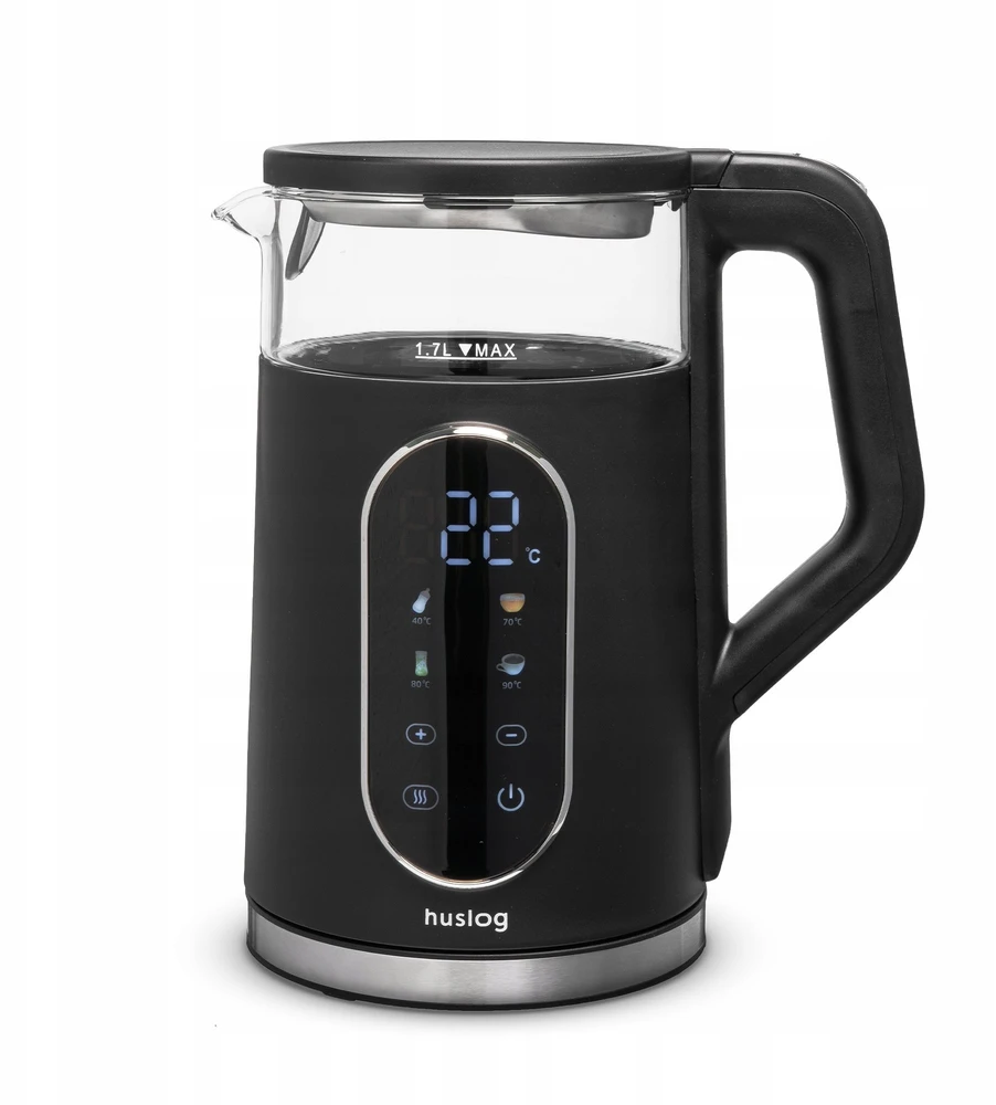 Maestro mPTech Sp. su o.o. Huslog glass virdulys wit touch panel juodas 1,7L 2200W