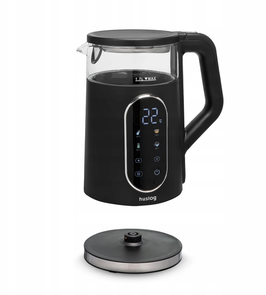 Maestro mPTech Sp. su o.o. Huslog glass virdulys wit touch panel juodas 1,7L 2200W