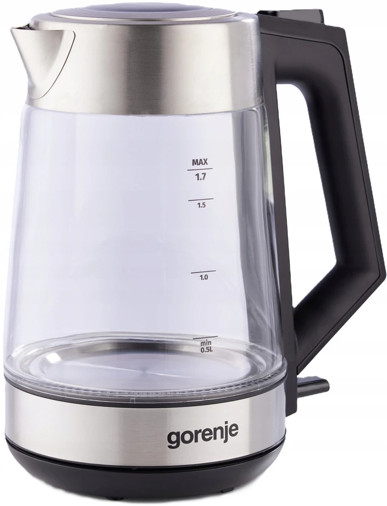 Gorenje | K17OGS | Virdulys | Electric | 1.7 L | 2200 W | 360° rotational base | Nerūdijantis plienas/Glass | Nerūdijantis plienas