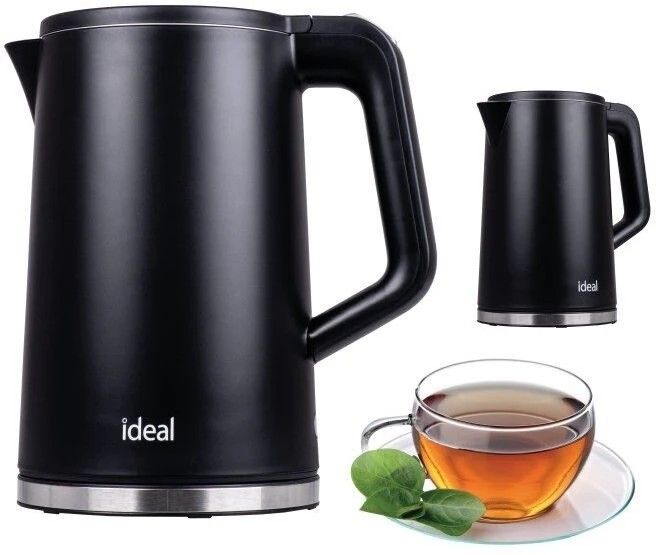 IDEAL Virdulys 1.7 l, steel body, power 1500 W, juodas
