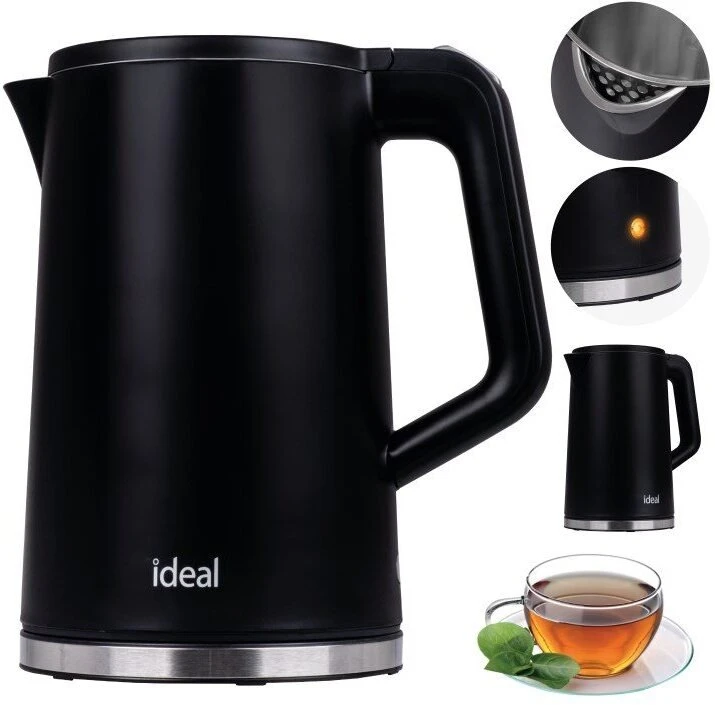 IDEAL Virdulys 1.7 l, steel body, power 1500 W, juodas