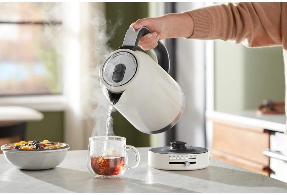 KitchenAid 5KEK1701EPL electric virdulys 1.7 L 2400 W Juodas, Nerūdijantis plienas, Baltas