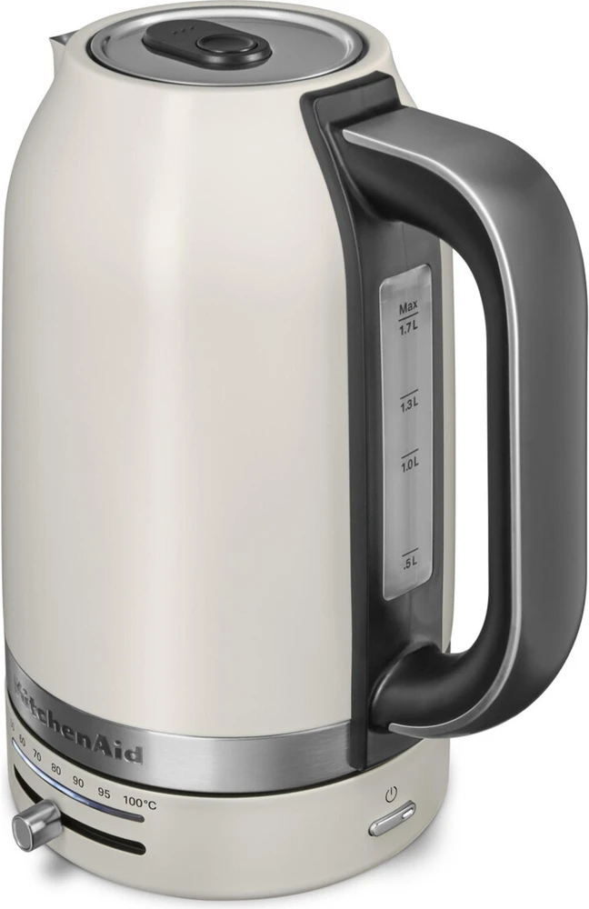 KitchenAid 5KEK1701EPL electric virdulys 1.7 L 2400 W Juodas, Nerūdijantis plienas, Baltas