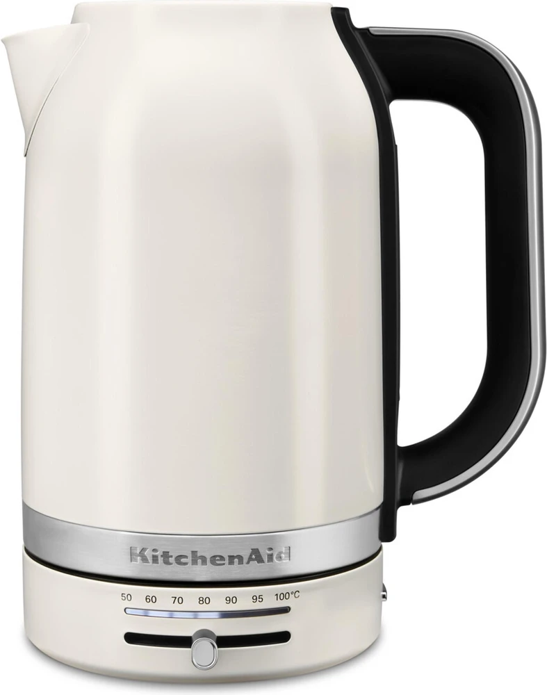 KitchenAid 5KEK1701EPL electric virdulys 1.7 L 2400 W Juodas, Nerūdijantis plienas, Baltas