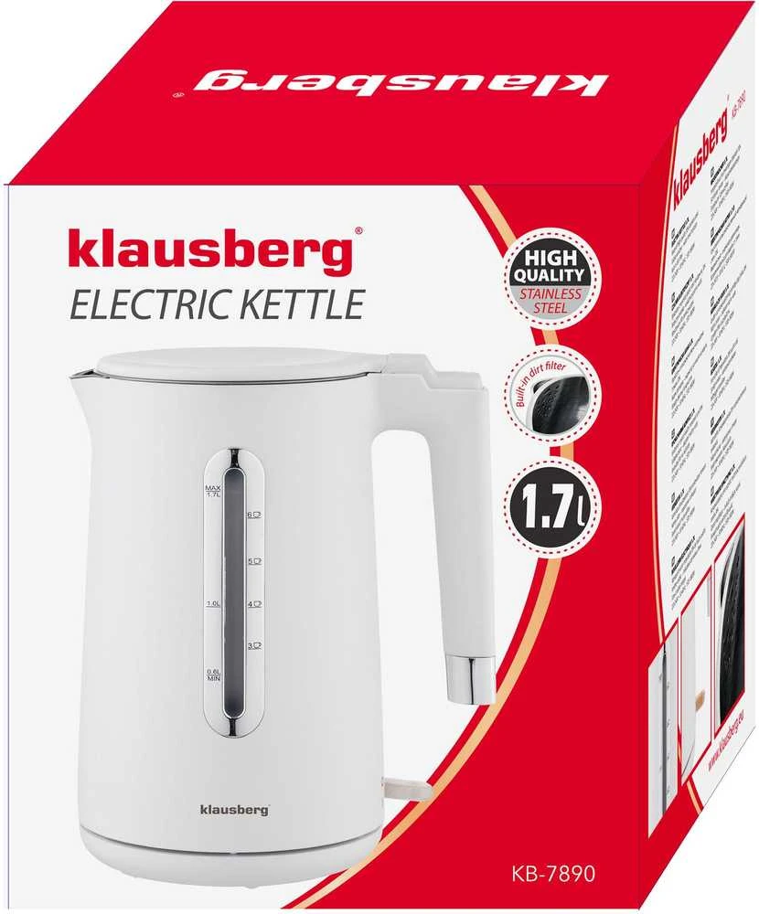 Virdulys, Elektrinis virdulys, baltas, 1,7 l, klausberg, KB-7890