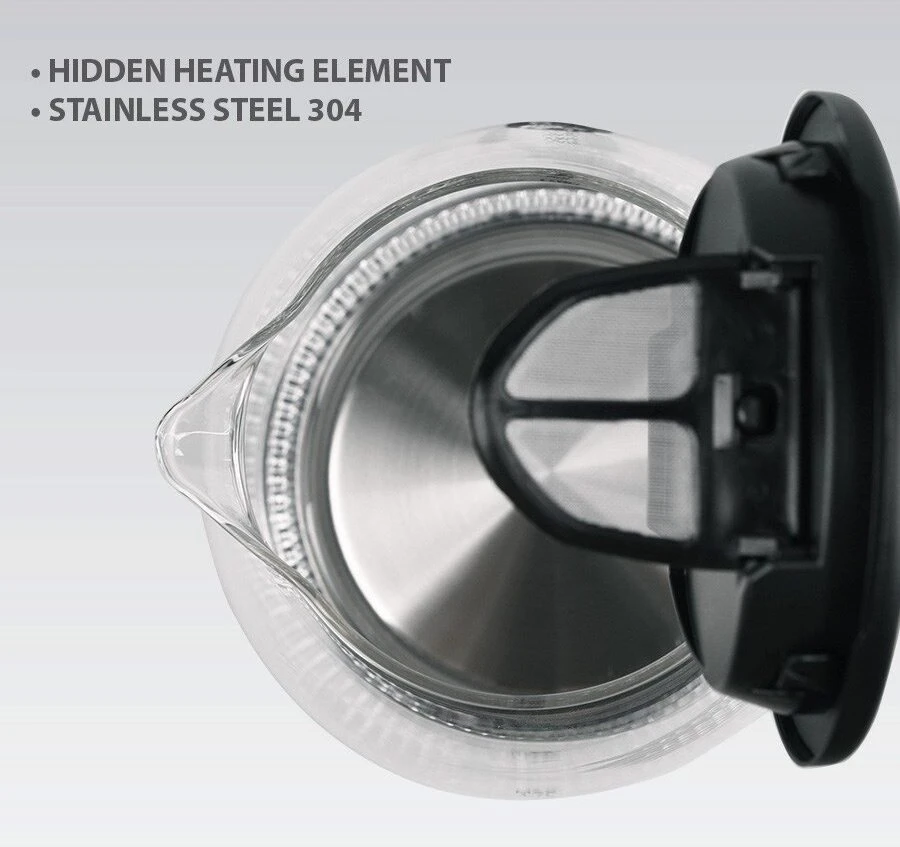 Maestro MR-063-Juodas Glass Electric Virdulys 1,7 L