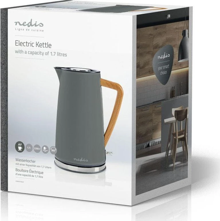 Elektrinis virdulys Nedis KAWK510EGY 1.7L Pilka