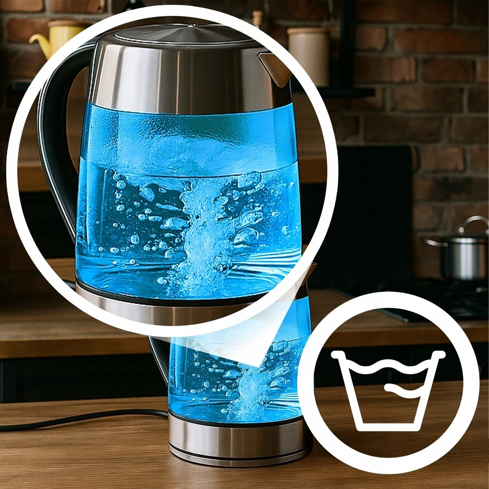 Retoo Elektrinis virdulys AquaSteel, 1,7 l, 2200 W