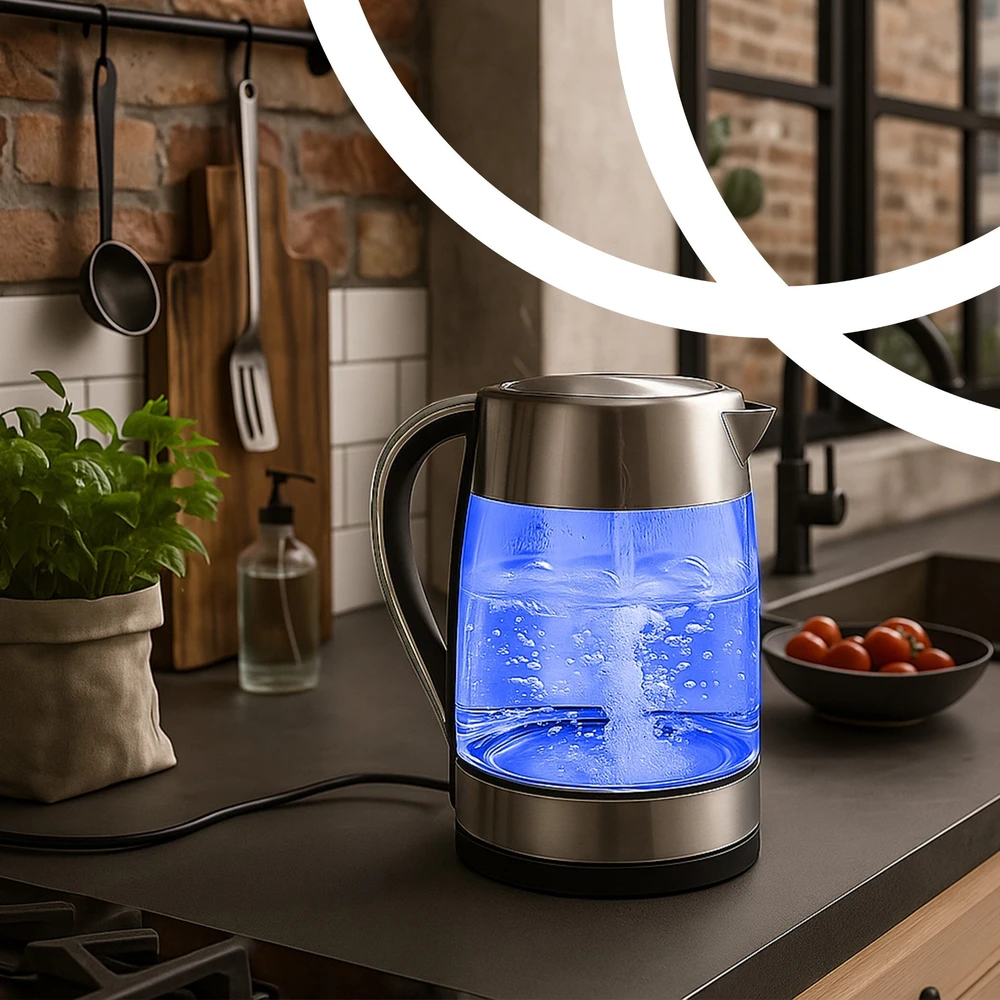 Retoo Elektrinis virdulys AquaSteel, 1,7 l, 2200 W
