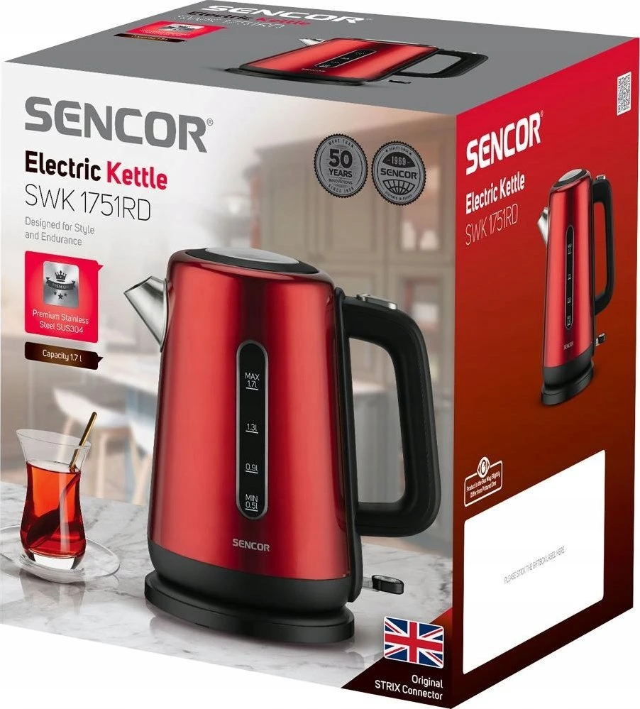 Sencor elektrinis virdulys 1,7l SWK1751RD