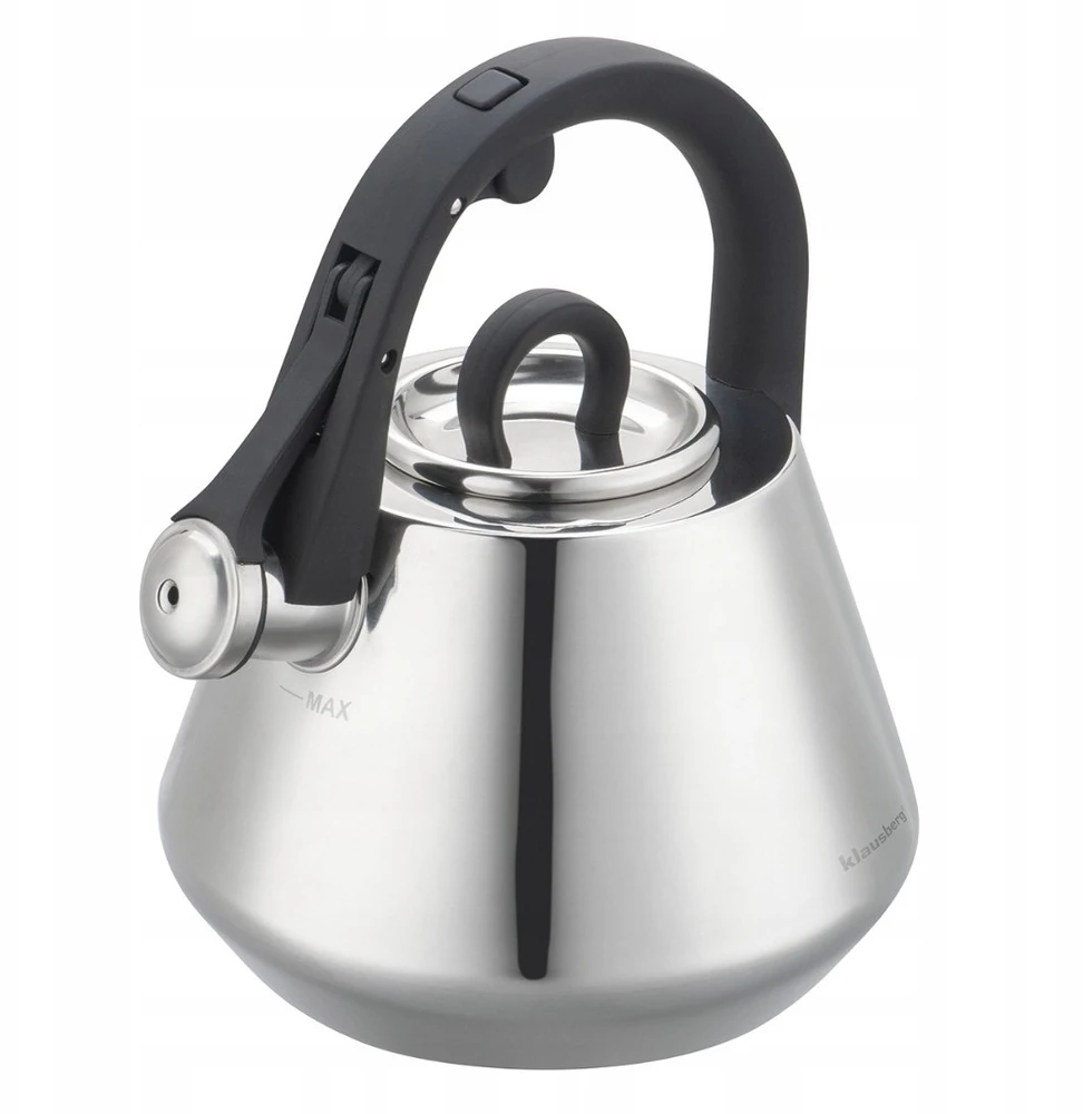 Virdulys, Plieninis virdulys su švilpuku 2,5 l blizgus, indukcinis, Klausberg kb-7947