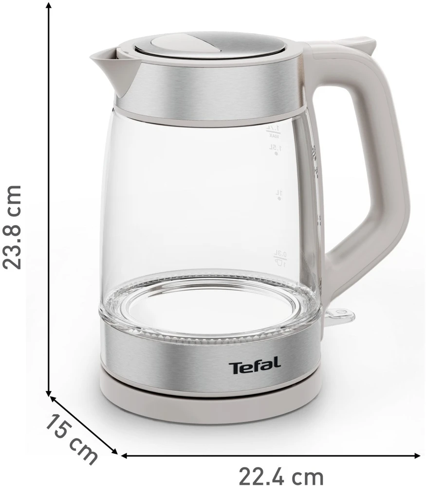 Elektrinis virdulys Tefal KI605B30, 1.7 l, balta/sidabro