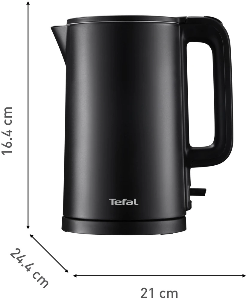 Elektrinis, nerūdijančio plieno virdulys TEFAL KO1408E0, juodos sp., 1,5 l