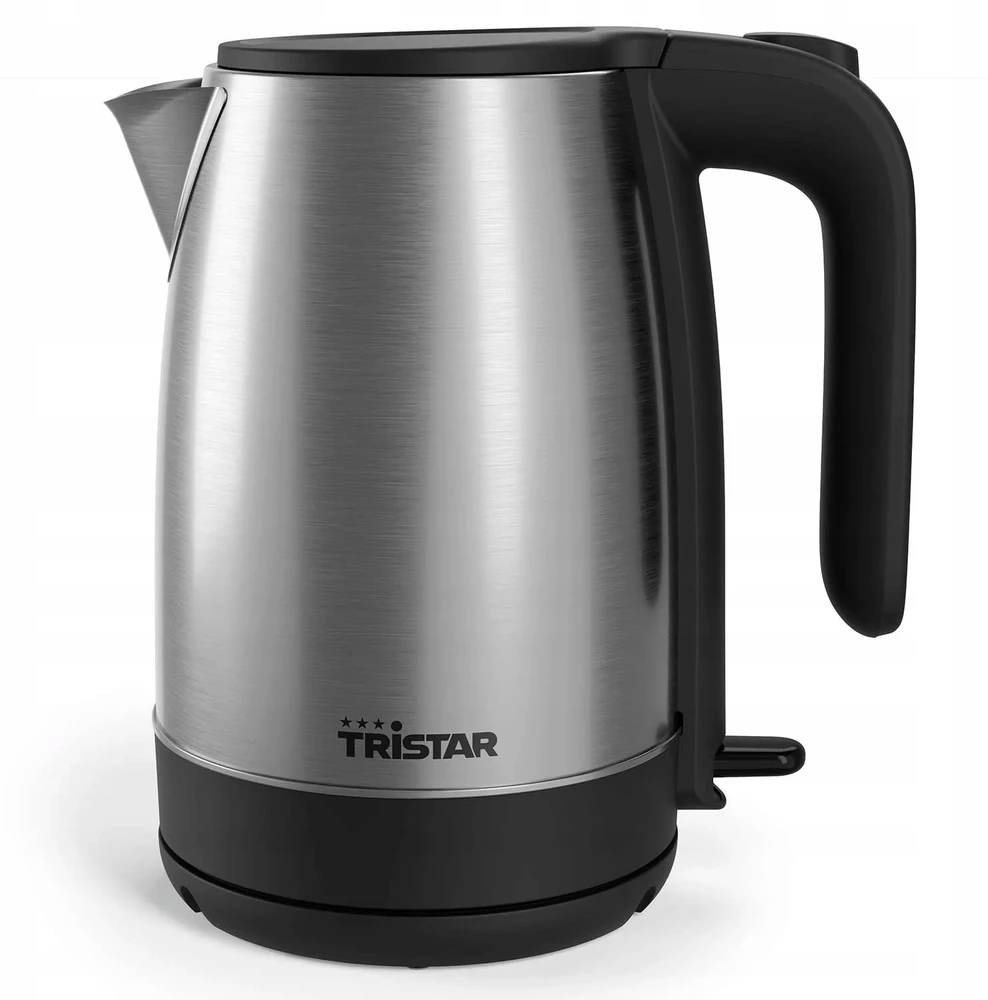 Tristar | Virdulys | WK-1348 | Electric | 2200 W | 1.7 L | Nerūdijantis plienas | 360° rotational base | Juodas/Stainless Steel